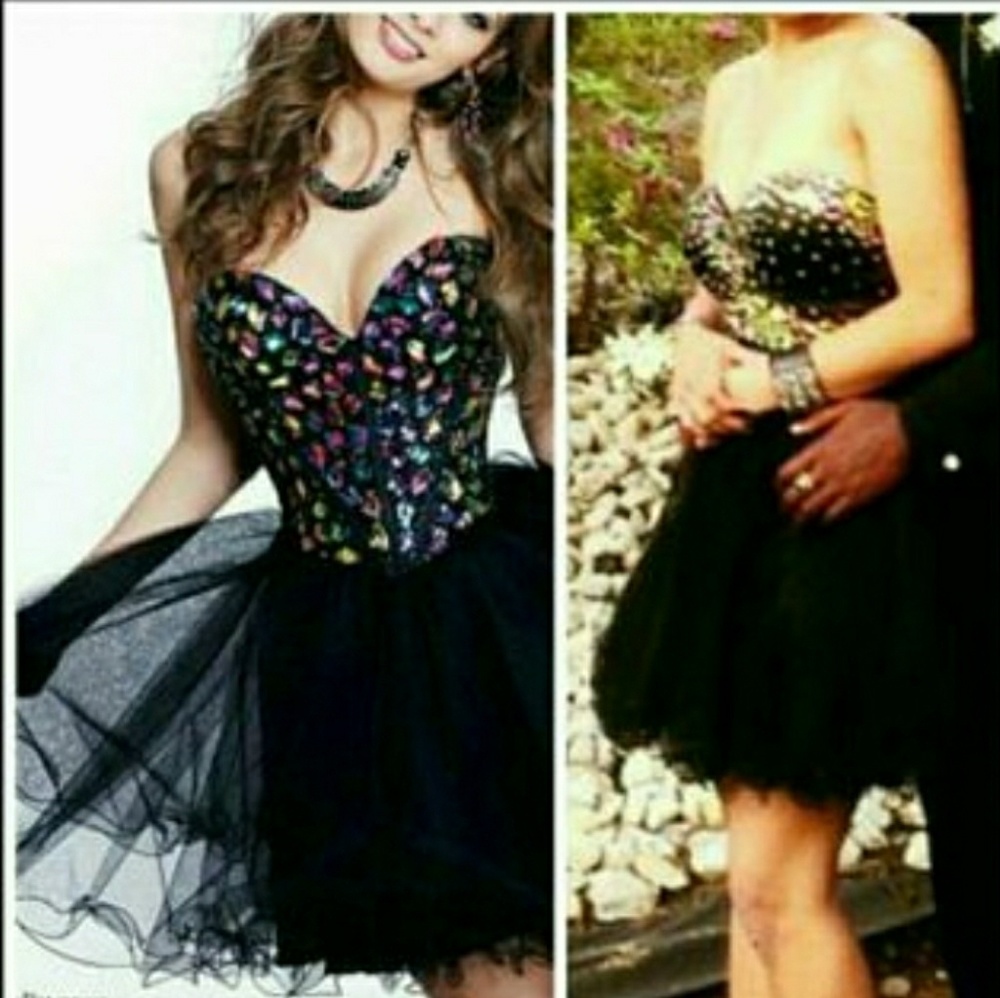 💎Crystal Embellished Corset Short Prom Dress